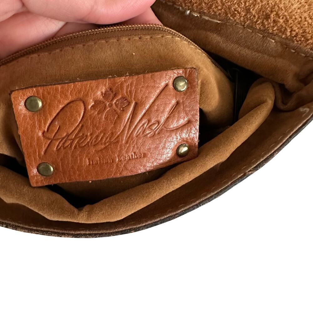 Patricia Nash Tooled Leather Crossbody Brown Floral Embossed Boho Western Bag - Picture 7 of 16